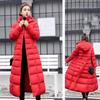 Down Padded Jacket Women's Long Parkas Winter Clothing Korean Slim Over-the-knee Thickened Down Jacket Cotton Jacket