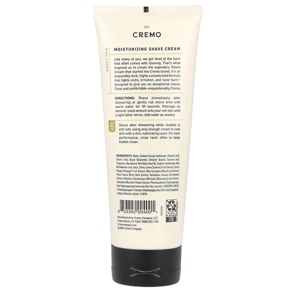 Cremo Крем для бритья, оригинальная формула, классический, 6 жидких унций (177 мл)
