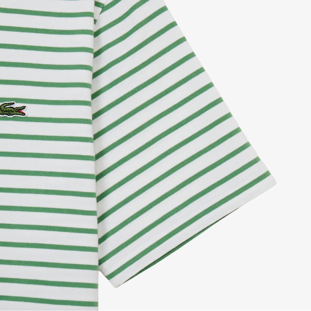 [lacoste] Women's Striped Short-Sleeve T-shirt TF262E-56GNPA