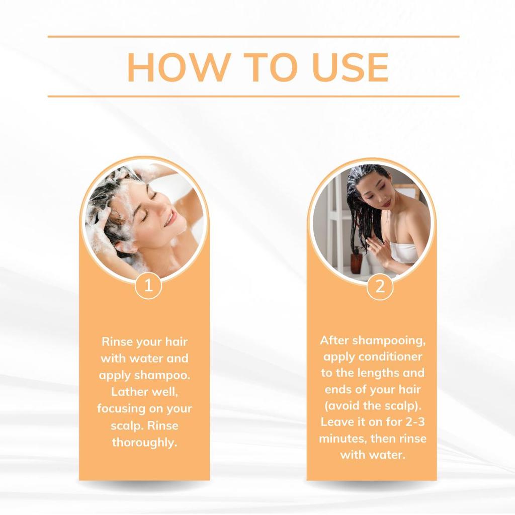 Набор шампуня и кондиционера на основе рисовой воды — для вьющихся, прямых, сухих и поврежденных волос