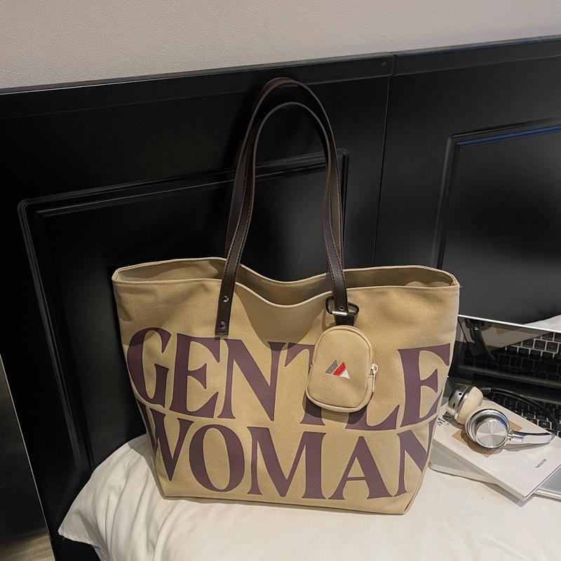 Модный тренд сумка большой вместимости повседневная личность новая сумка через плечо 2025 осень зима женская повседневная сумка-тоут
