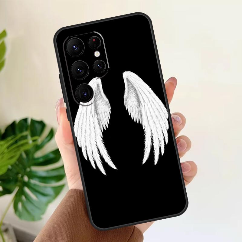 Крылья Ангел Дьявол Мягкий Чехол Для Samsung Galaxy S21 S22 S23 S24 S25 Ultra S9 S10 Plus S20 FE S24 FE Чехол для Телефона