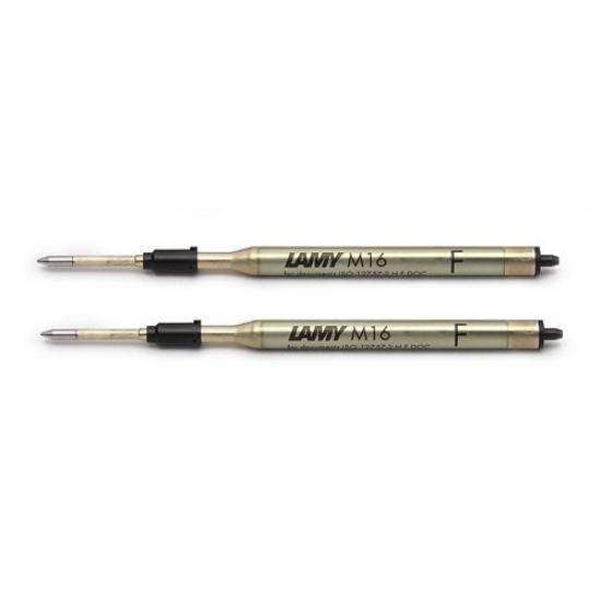 LAMY LM16 Ballpoint Pen Refill Fine Set of 2 - Black, (F) -