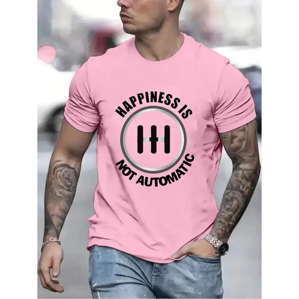 Счастье не является автоматическим Мужская футболка больших размеров Модная футболка Футболка Save The Manuals Футболка с 3 педалями Автомобили Любители Мужская брендовая футболка