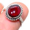 Кольцо из стерлингового серебра 925 пробы с натуральным гранатом ручной работы S.6 G2N00