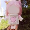 Playing House Change Dressing Game 20cm Doll Sweater Knitting Clothes Bowknot Knitwear Pink Heart
