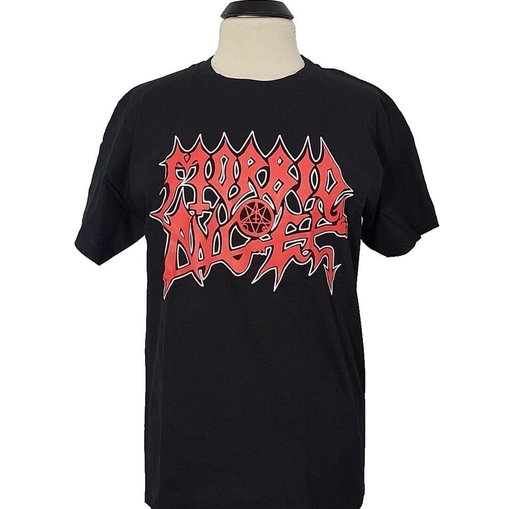 MORBID ANGEL Band Logo Pentagram L LARGE T-Shirt Black Mens Unisex T-Shirt