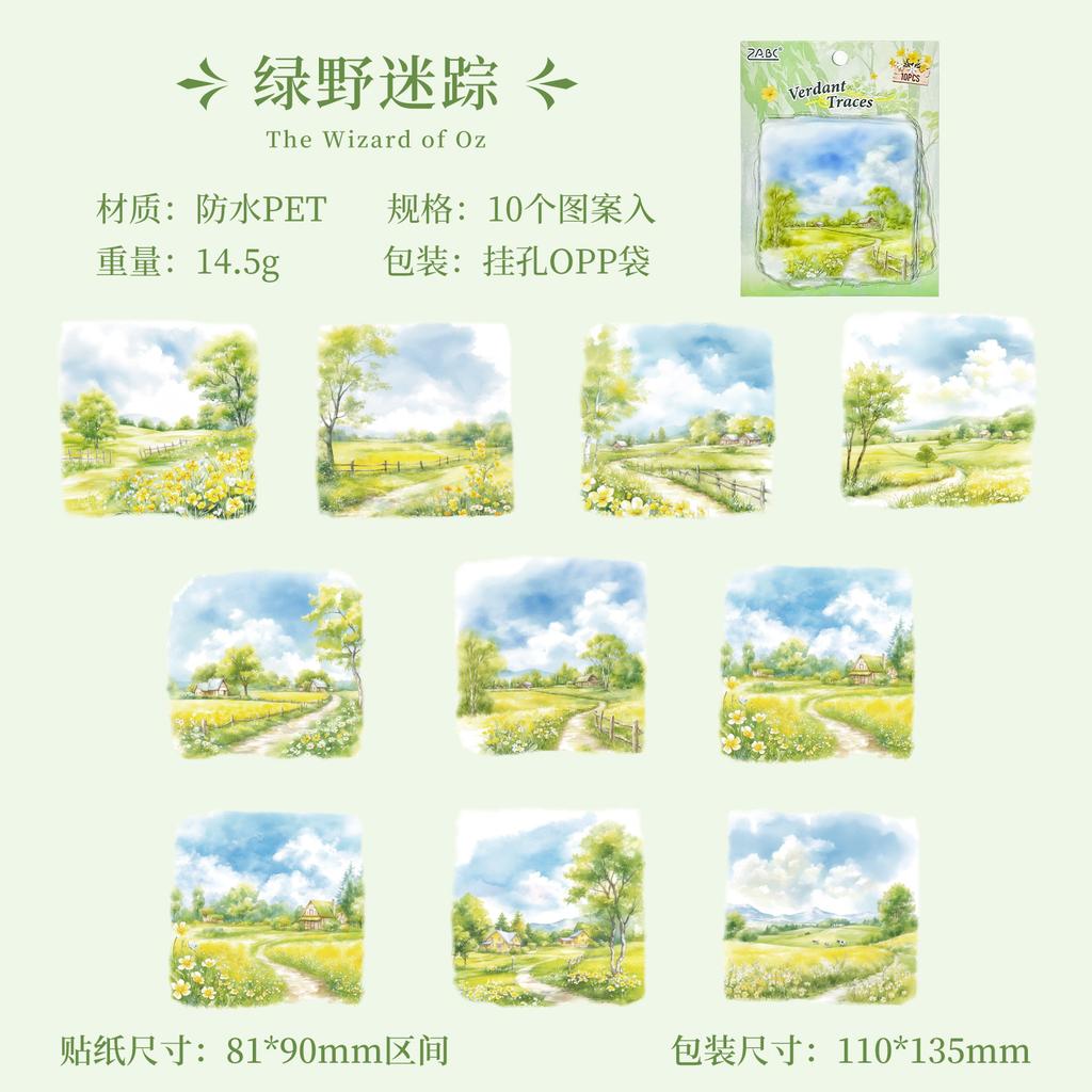 10pcs/1lot Kawaii Scrapbook Sticker Four Seasons Story Scrapbooking Supplies Planner Decorative Stationery Sticker
