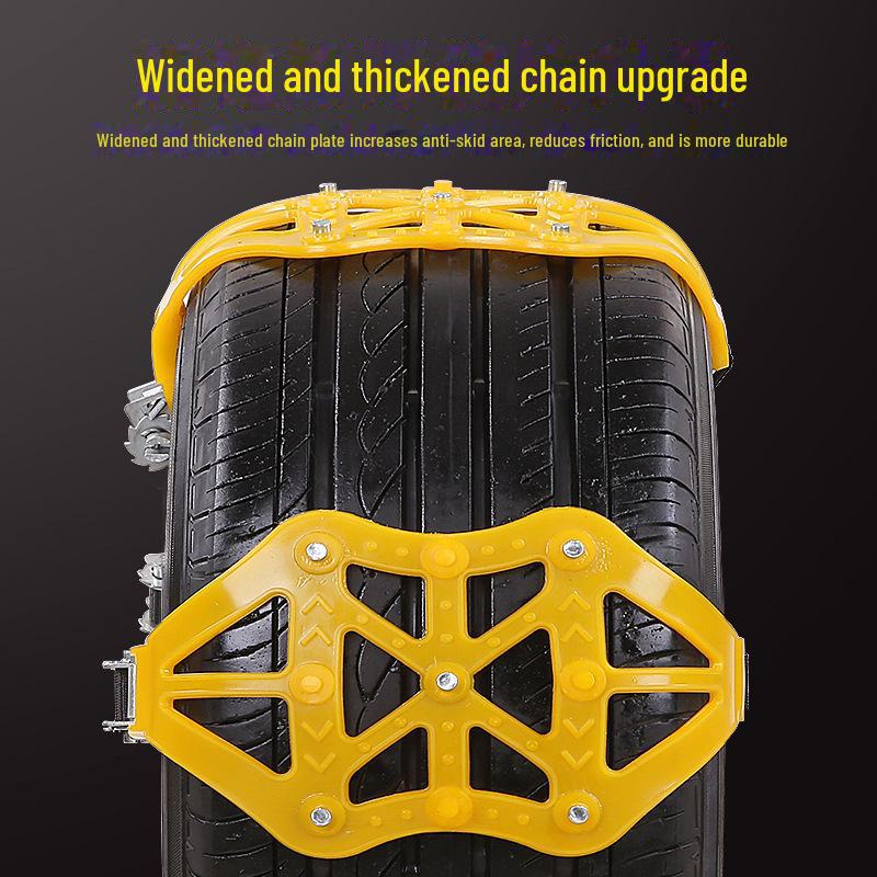 2024 Universal Rotary Anti-Skid Snow Tire Chains - Thickened Design for Emergencies