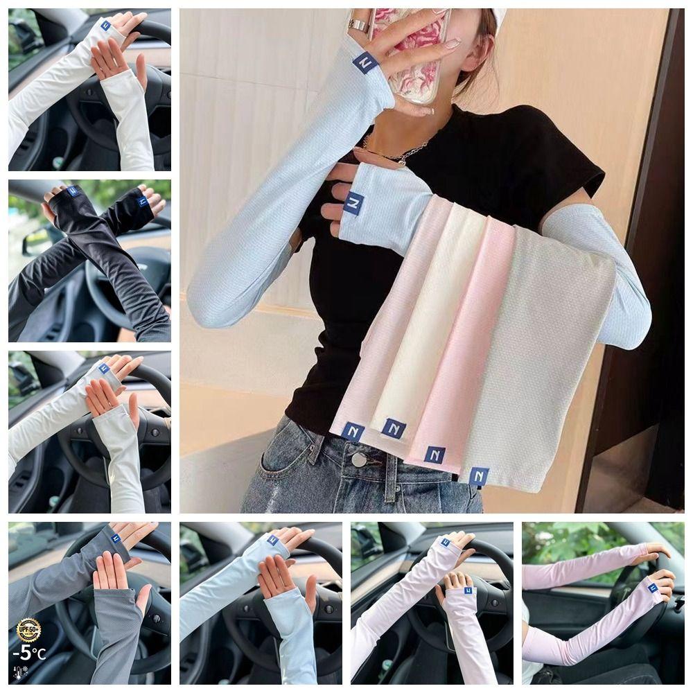 Ultraviolet Proof Ice Silk Sleeves Anti-UV Thin Long Gloves Breathable Sunscreen Sleeves Outdoor
