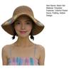 Beach Hat Hollow Design Large Eaves UV Blocking Colorful Flower Decoration Sun Protection