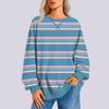 Women's Casual Striped Pullover Long Sleeve Shirt Oversized Sweatshirt