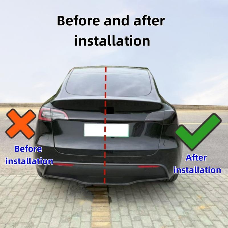 6 Pcs/Set For Tesla Model 3/Y Rear Tail Light Cover ABS Black Car Trim Accessories Cover Adhesive Mounting Protective Cover