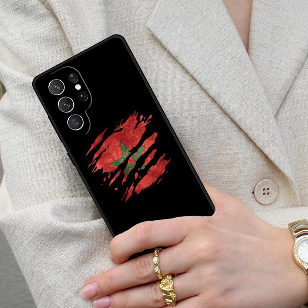 Morocco Flag Coat Of Arms Cell Phone Case for Samsung Galaxy S26 Ultra S25 S24 S23 S22 S21 S20 Note10 Cover