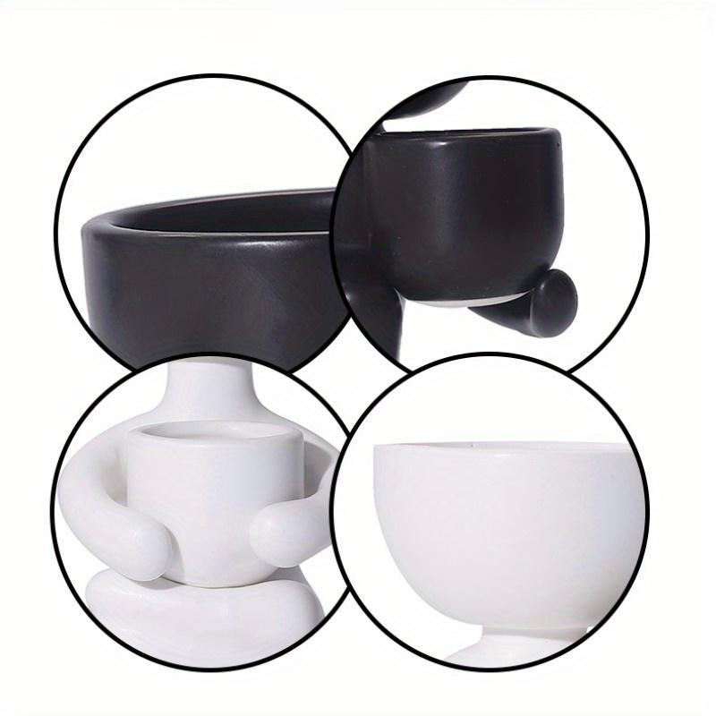 1 предмет Kreative Humanoide Keramik Blumentopf Modernes Design Pflanzer Blumentopf Handwerk Ваза для украшения дома и двора Личное Isierte Geschenk