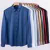 Men's High-End Stretch Non-Ironing Seamless Shirt Long Sleeve Spring and Autumn Youth Business Casual Shirt