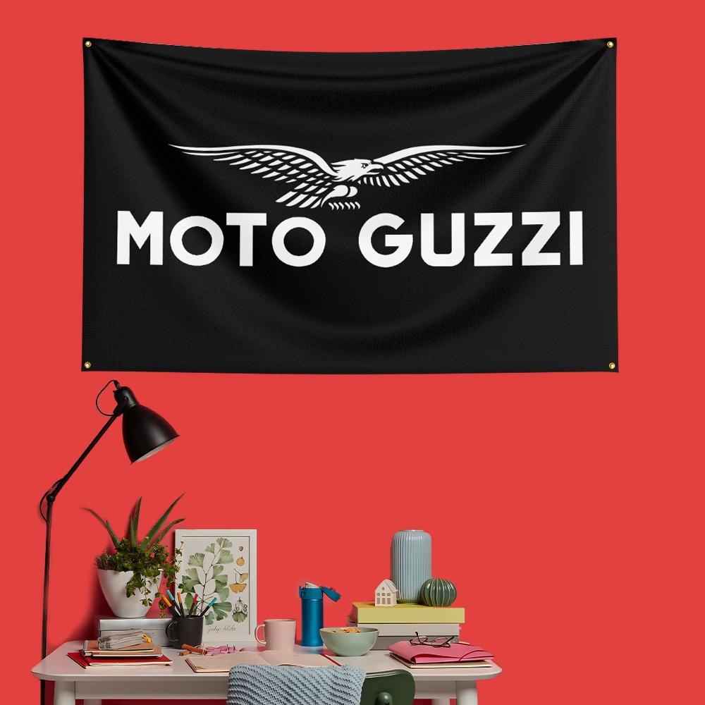 Motoguzzi Motorcycle Flag 3x5 Ft 90x150cm Polyester Decorative Banner Tapestry For Motorcycle Fans Garage Bedroom Wall Decorati