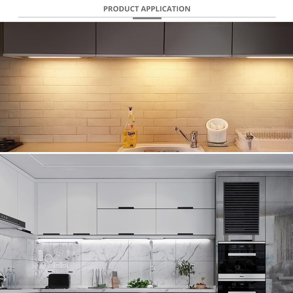 EU Power Supply LED Light Under Cabinet Light Bar Lamp Lumiere LED Closet Light 12V Hand Sweep Lights Motion Sensor Bedroom Kitchen Light