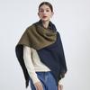 Japan And South Korea Pulling Double-Sided Different-Colored Warm Long Towel Women'S Fashion Niche Rough Old Style Temperament Shawl