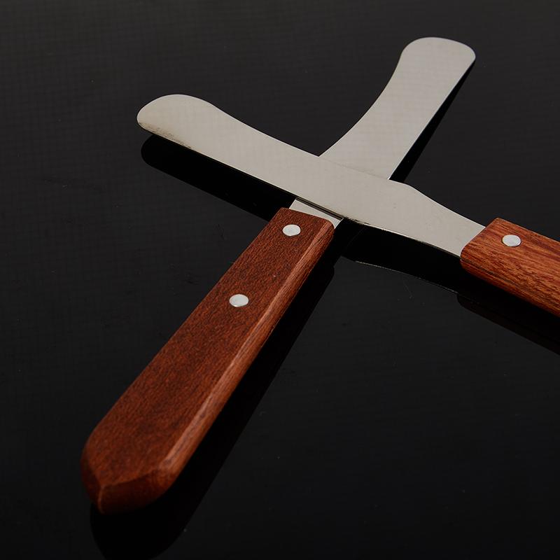 1 шт. шпатель из нержавеющей стали с деревянной ручкой для нанесения воска для депиляции