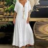 Stunning Summer Lace Dress Elegant Comfortable Eye-Catching V Neck Mid Waist Dress Summer Accessories