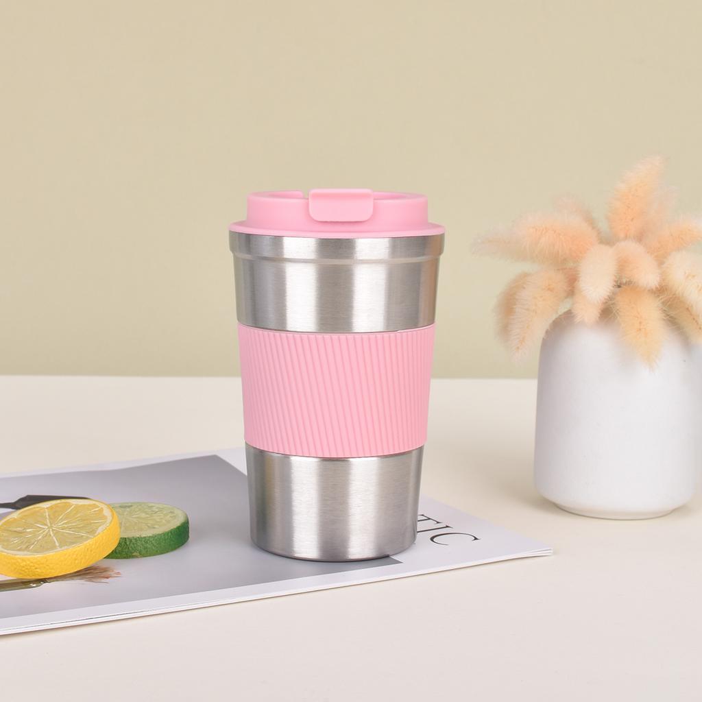 Latest Stainless Coffee Cup with Leather Case Double Insulated Cup Portable Business Office Gift Cup Durable Durable