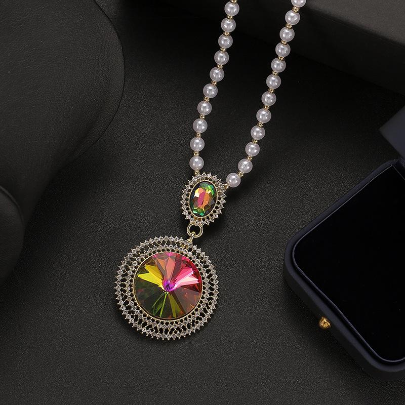 Ожерелье из бисера, длинная винтажная веревка в стиле бохо, ломтик цепи, каменные подвески, богемные этнические женщины