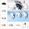 Cute Resin Lazy Cat Miniatures Simulation Sleep Cat Message Photo Wall Handicraft Cartoon Cat Resin Accessories Phone Case Patch