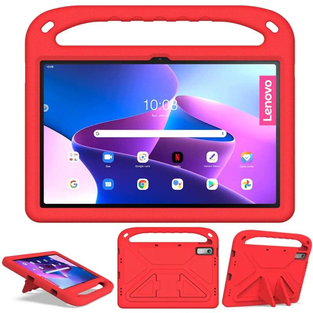Kids Safe EVA Stand Case for Lenovo Tab M8 4rd Gen M9 TB-300FU Shockproof Cover for Tab P11 Gen 2 TB-350FU M10 3rd Gen TB-328FU
