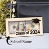 Выпускной деревянный держатель для денег Класс 2024 Кошелек для выпускников Ящик для хранения наличных Конверт Фоторамка Подарок для денег Выпускная вечеринка Украшение рабочего стола