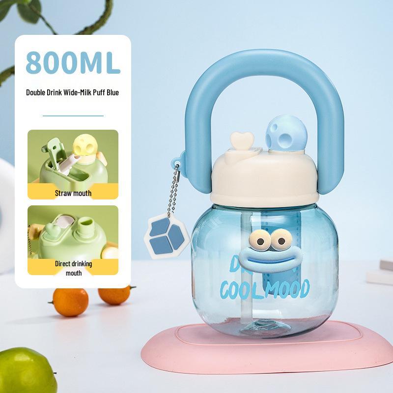 Summer Celebrity Large Capacity Insulated Tumbler - Cartoon Ice Buster Straw Cup for Kids