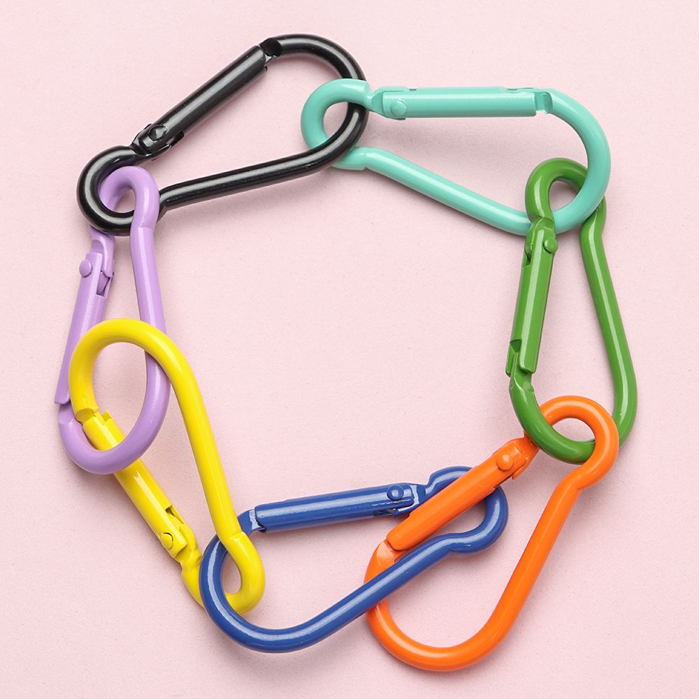 Многоцветный карабин из алюминиевого безопасного сплава для кемпинга и пешего туризма, пряжка, брелок, кнопка для восхождения