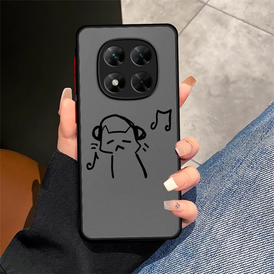 Милый чехол-котик для Xiaomi Redmi Note 14 14C 12 13C A4 13 Pro Plus 9S 11 10 Funda Задняя крышка телефона
