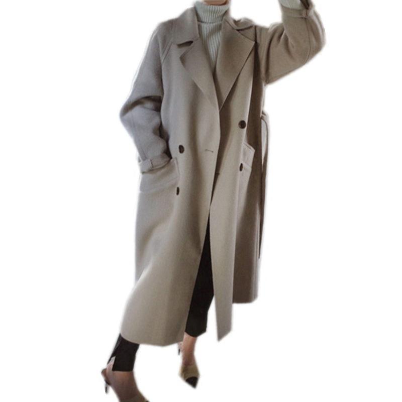 Шерстяная куртка 2024 осень и зима новый средний и длинный кашемировый шерстяной пиджак женский тренд