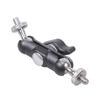 Heavy Duty Double Metal Disc 1/4" Thread Adapter Support 360 Degree Rotating For Camera Mic Light Stand Mounting Bracket