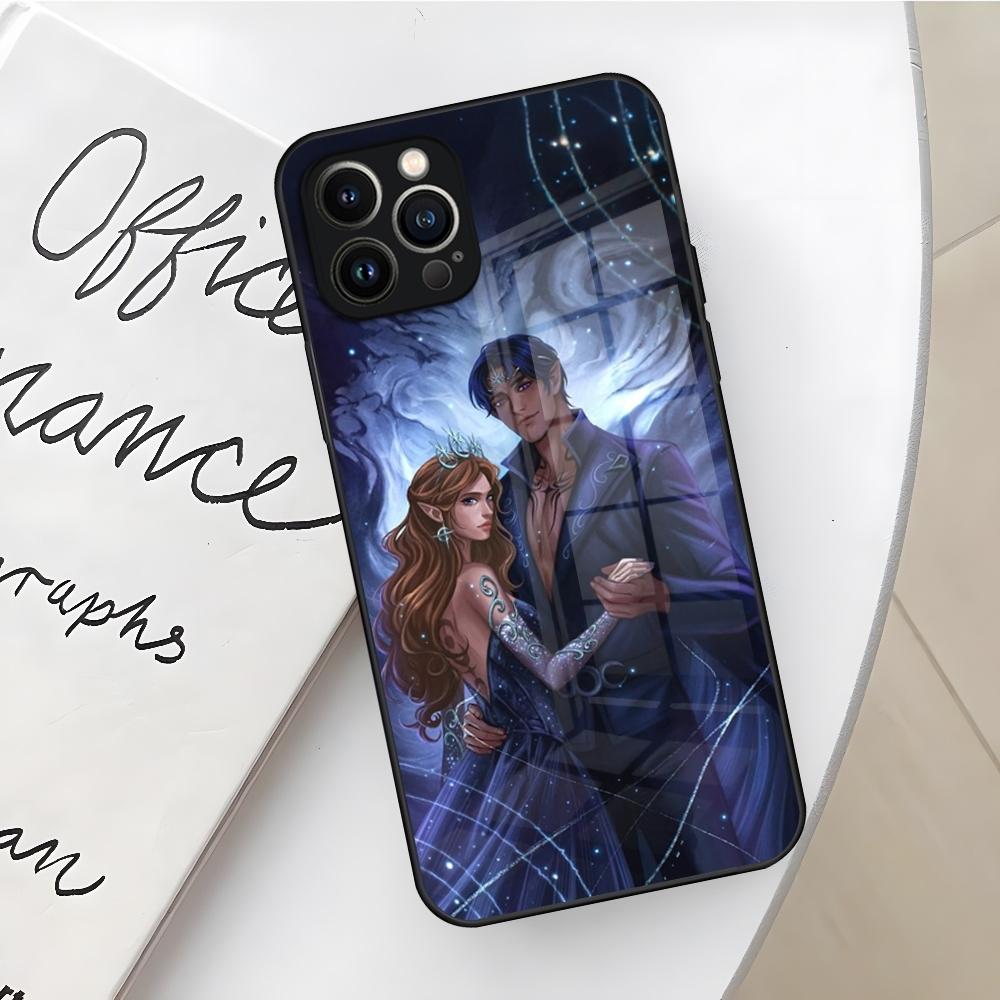 Чехол для телефона Acotar A Court of Mist and Fury для Iphone 17 16 Air 15 14 12 11 13 Pro Max Mini X Xr Xs Se Стеклянная крышка Puls
