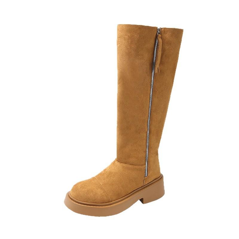 [Фанфна] Ретро длинные зимние сапоги женские 2025 осень новинка бархатные утолщенные теплые модные универсальные сапоги