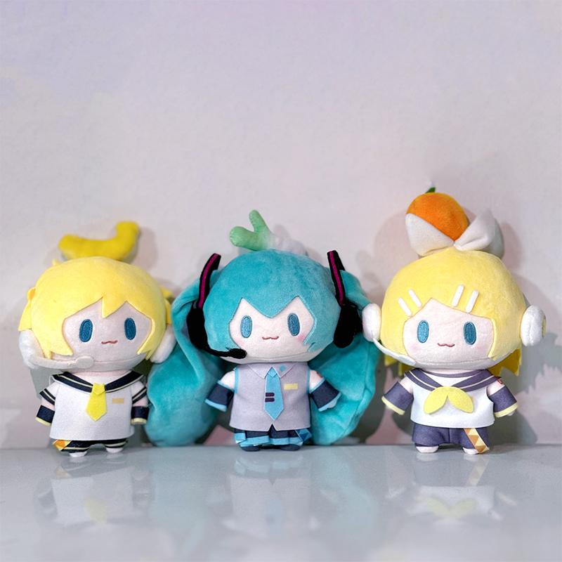 Hatsune Miku Plush Doll Toys Kagamine Len Rin Backpack Keychain Cute Stuffed Dolls Collection Model Ornament Toy Girls Gift