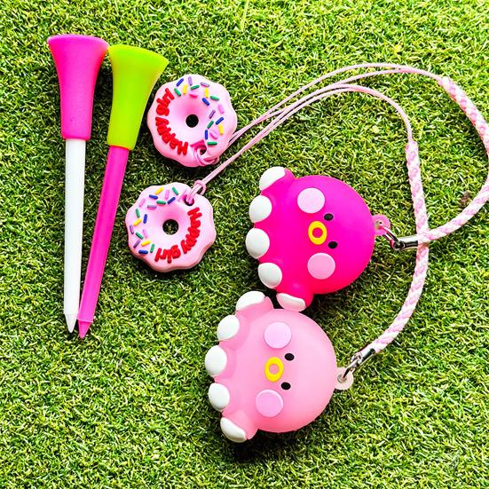 Octopus Golf Tee Hanger Plastic Anti Lost Golf Tee Ring with Strap Loss Prevention Tee Holder Golf Accessory Gift for Men Women