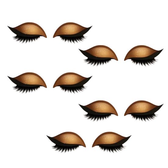 1/2/3/4/5 Lazy Stickers Eye Shadow Eyelash Pairs Reusable Eye Makeup Stickers