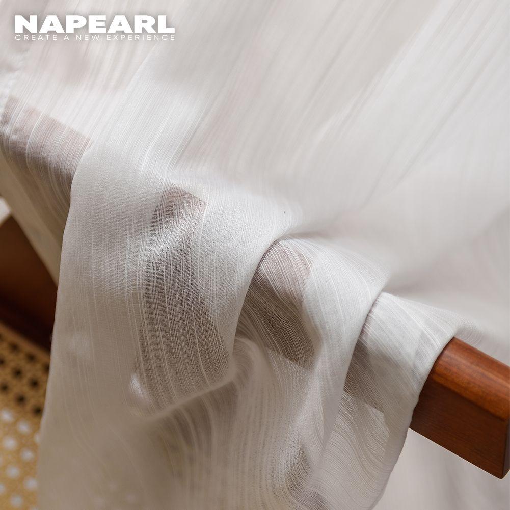 1 шт. NAPEARL современная элегантная однотонная прозрачная занавеска для спальни, мягкая текстурированная тюль, прозрачная занавеска для гостиной