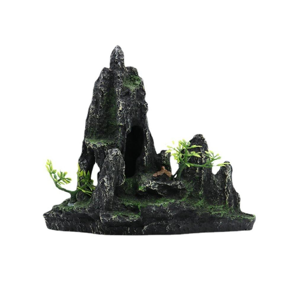 Creative View Rock Cave Stone Artificial Mountain Stone Statue  Hiding Fish Cave