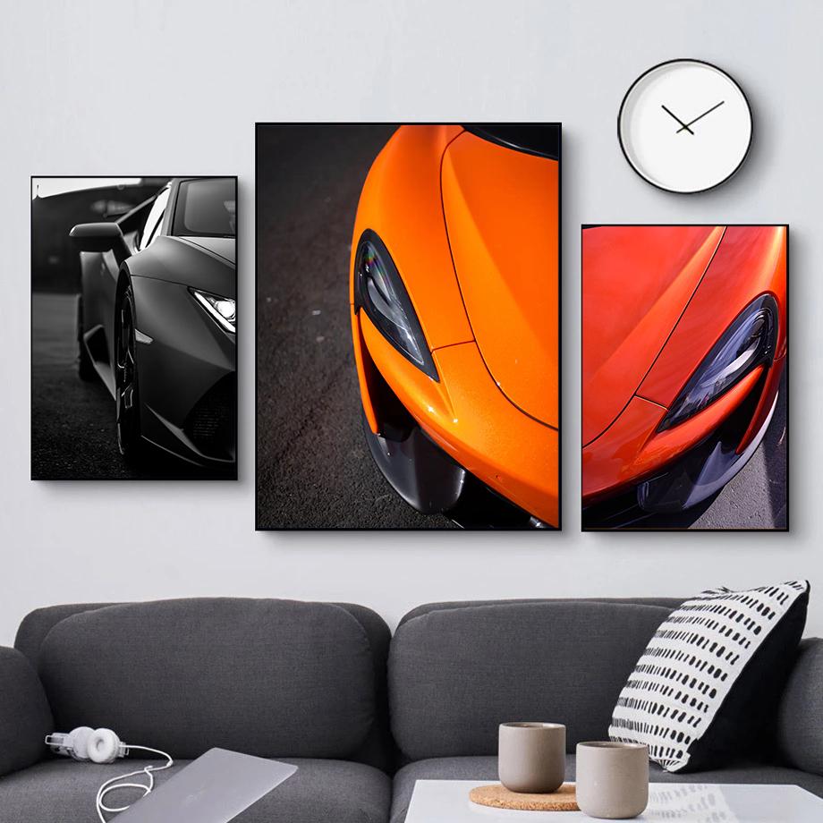 Крутые Современные Серии Автомобилей Фотографии Постеры Поп Супер Спорткары Принты Холст Живопись Настенное Искусство Картинки Домашний Декор Гостиной