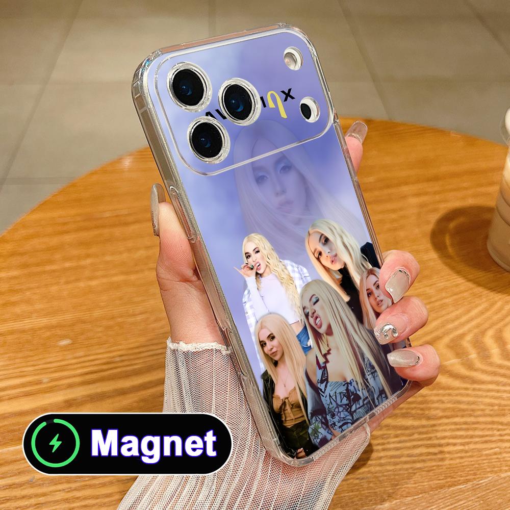 Модный прозрачный чехол для мобильного телефона Ava Max из ТПУ с Magsafe для iPhone 17 16 15 14 13 12 11 Air Pro Max Plus Mini Цветная крышка