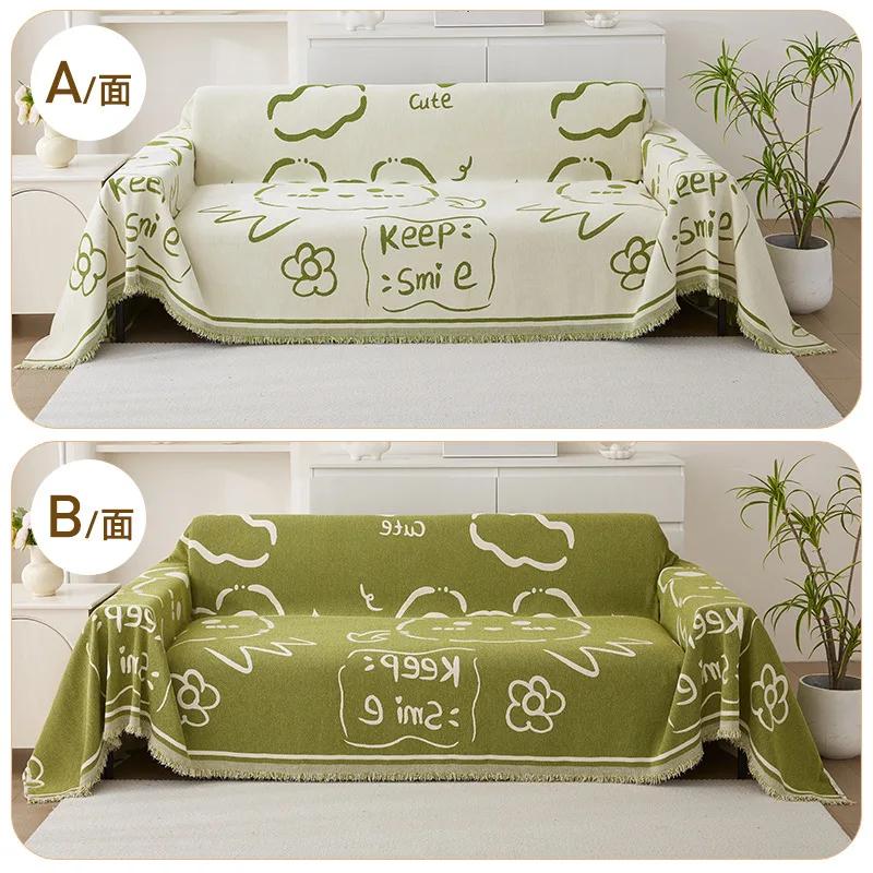 Nordic Style Cartoon Simple Chenille Sofa Cover Cloth Anti-cat-scratch Four Seasons Universal Sofa Towel Sofa Cover Sofa Cover