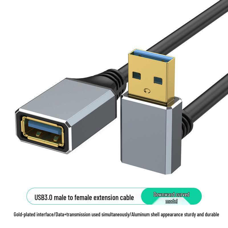 Алюминиевый USB 3.0 удлинитель, папа-мама, для ноутбука, клавиатуры, мыши и флеш-накопителя