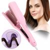New French Egg Roll Curling Iron, Water Ripple V-Shaped Curling Iro Hair