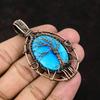 Tree Of Life Arizona Turquoise Pendant Copper Wire Wrapped Jewelry Gemstone Pendant Designer Pendant Gift For Him Arizona Turquoise Jewelry