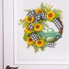 Bee Festival Wreath,Bee Flower Wreath for Front Door Garland Spring Wreath,for