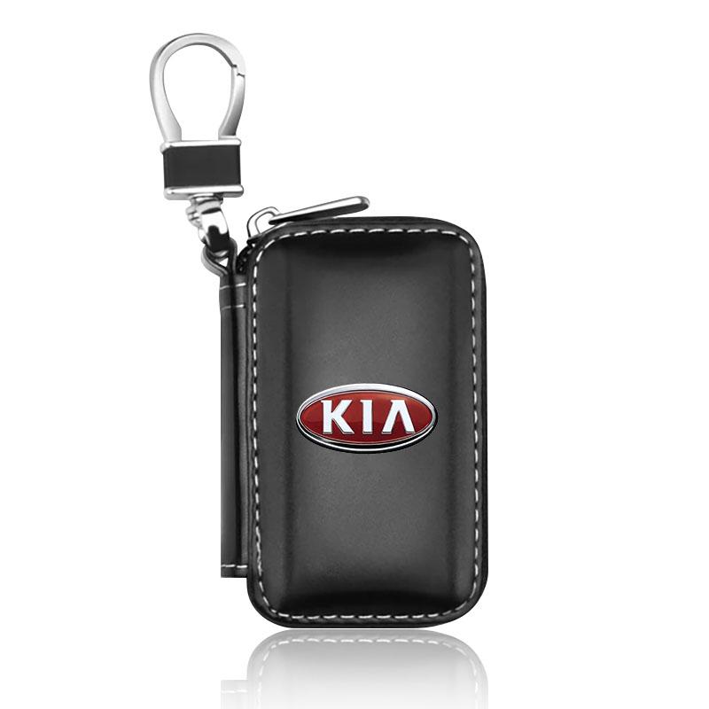 1 шт. 2025 Мода Новый Кожаный Эмблема Чехол для ключей автомобиля Брелок Молния Чехол для ключей Сумка Для KIA K5 K9 Sorento Ceed Sportage Carnival Stinger Forte Niro Cadenza